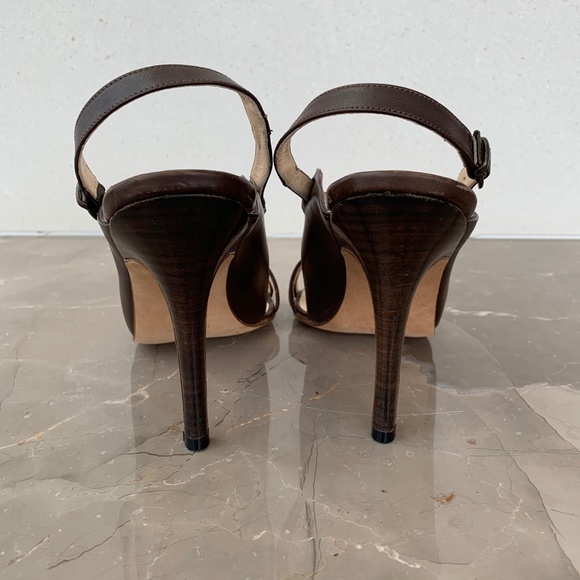 Manolo Blahnik Brown Leather Strappy Sandals, 36.5 - Picture 8 of 14